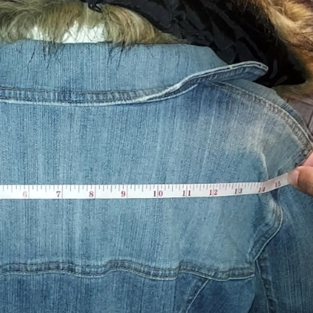 INC International Concepts Jean jacket in excellent condition size xL - Picture 10 of 12